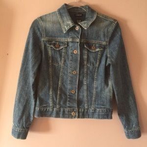 GAP JEAN DENIM JACKET CROPPED FITTED EUC SZ S
